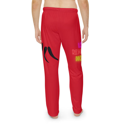 Panlalaking Pajama Pants: Wrestling Dark Red 