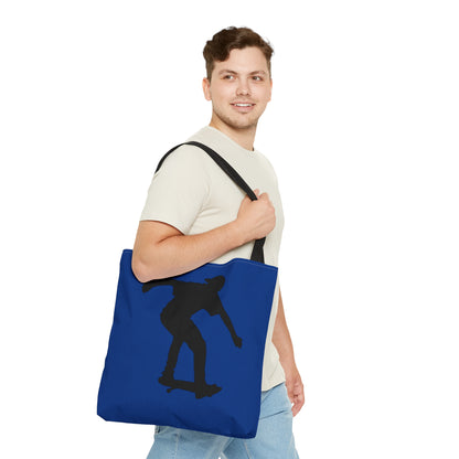 Tote Bag: Skateboarding Dark Blue