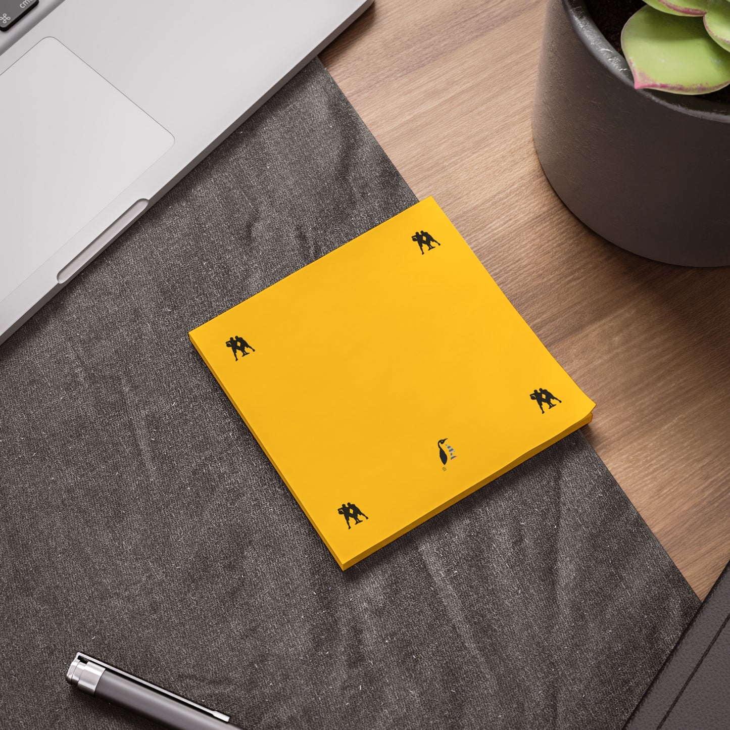 Post-it® Note Pads: Basketball Yellow