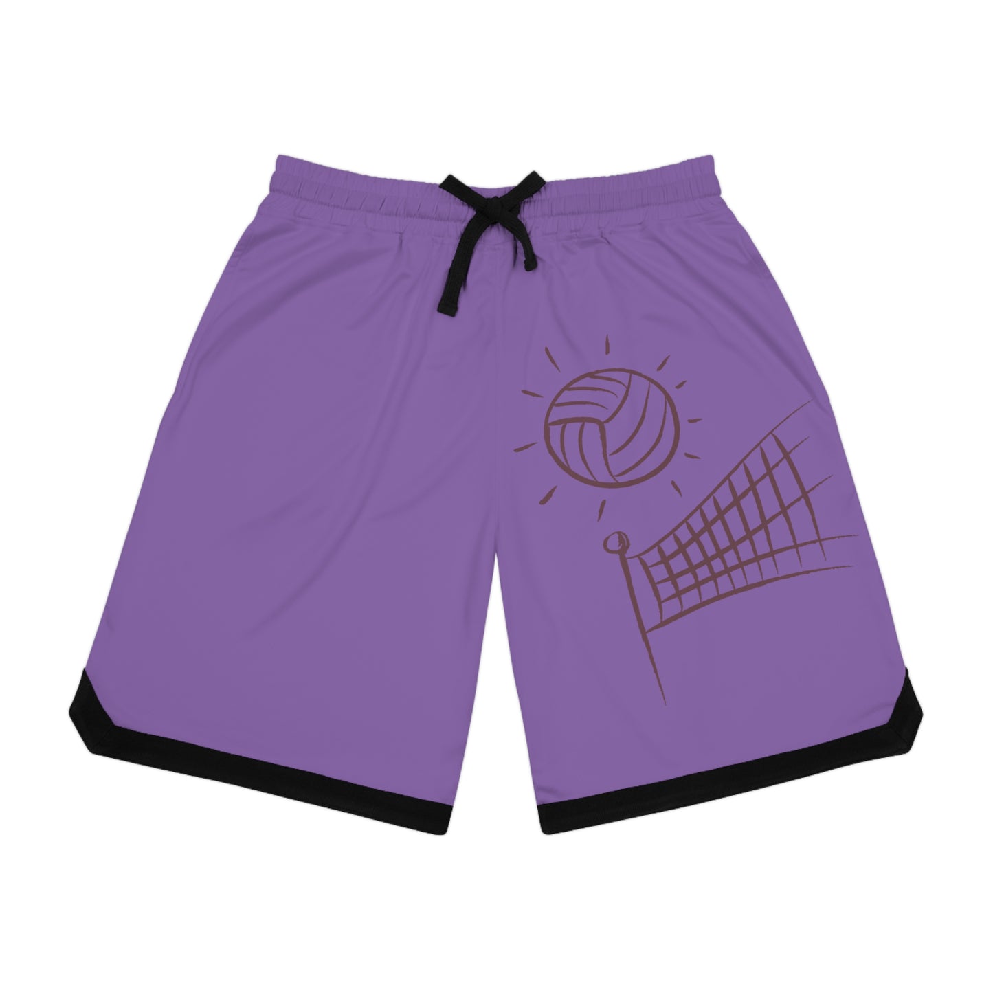 Basketball Rib Shorts: Volleyball Lite Purple