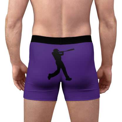 Men's Boxer Briefs: Baseball Purple