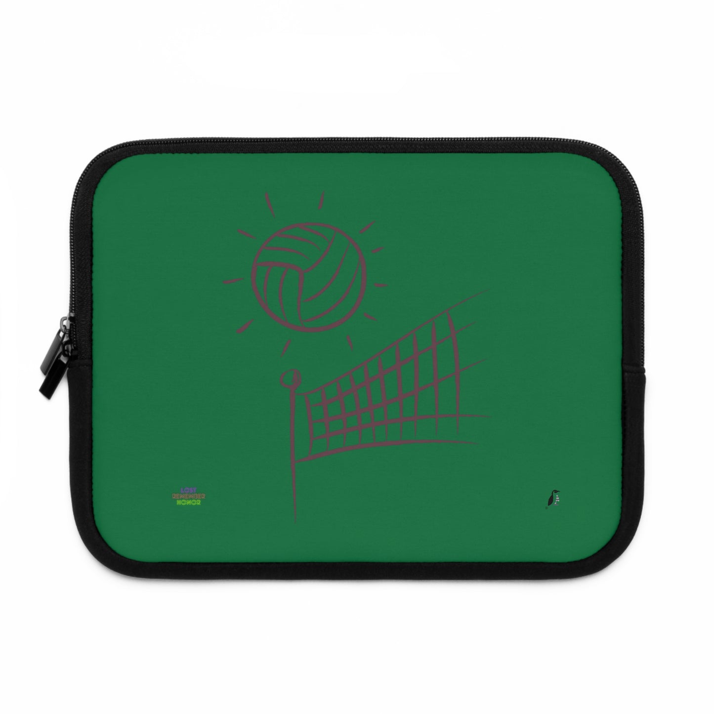 Laptop Sleeve: Volleyball Dark Green