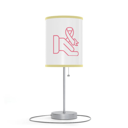 Lamp on a Stand, US|CA plug: Fight Cancer White