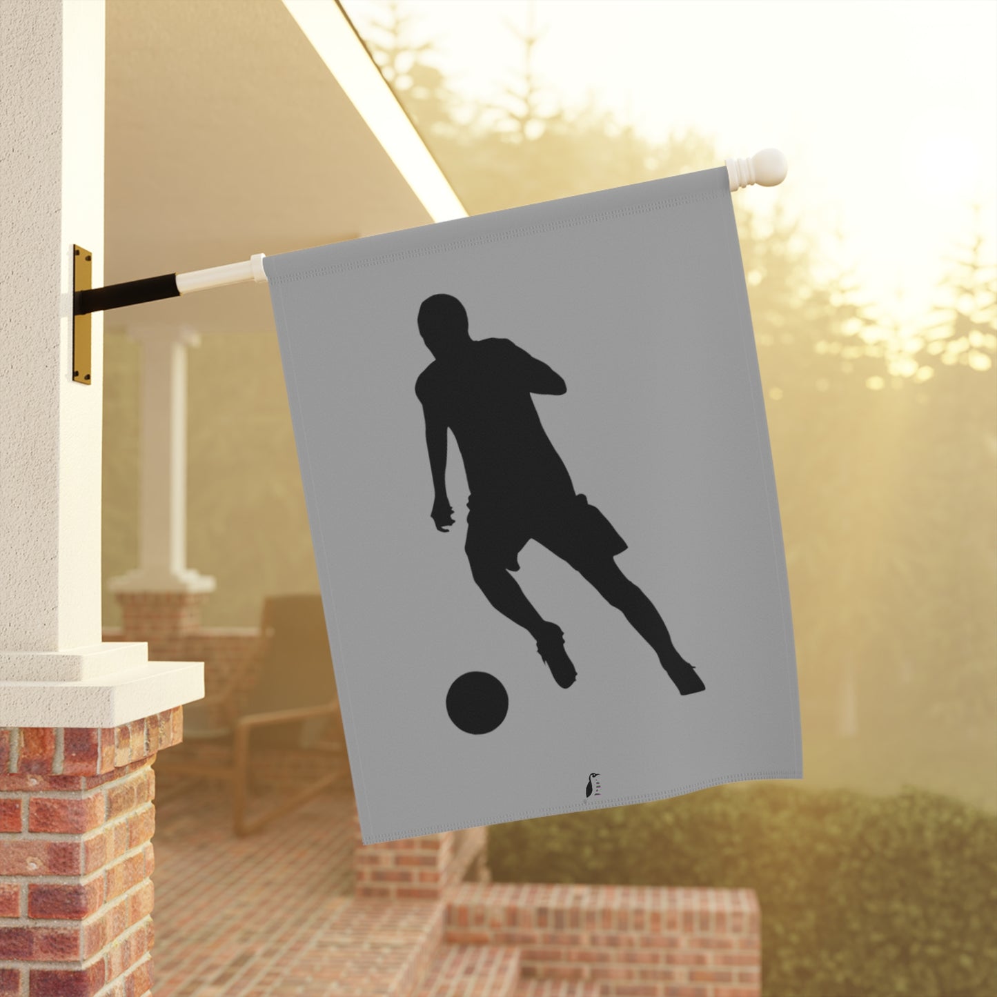 Garden & House Banner: Soccer Lite Grey