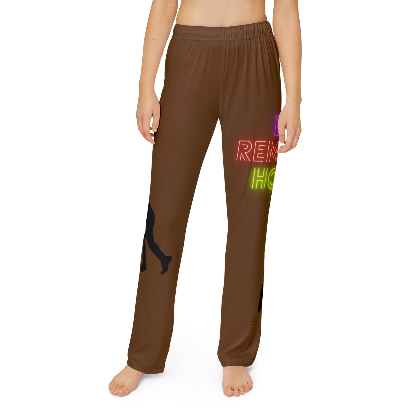 Kids Pajama Pants: Hockey Brown