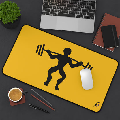 Desk Mat: Weightlifting Yellow