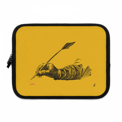 Laptop Sleeve: Writing Yellow