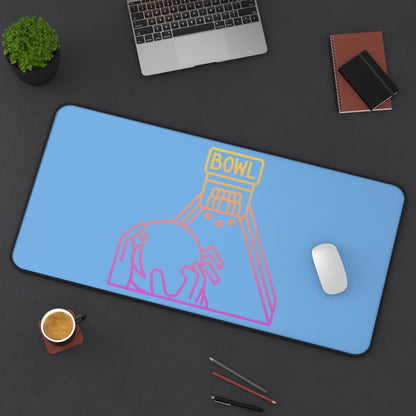 Desk Mat: Bowling Lite Blue