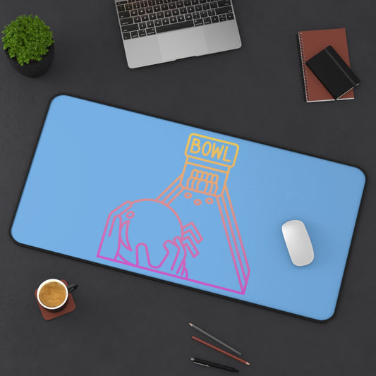 Desk Mat: Bowling Lite Blue