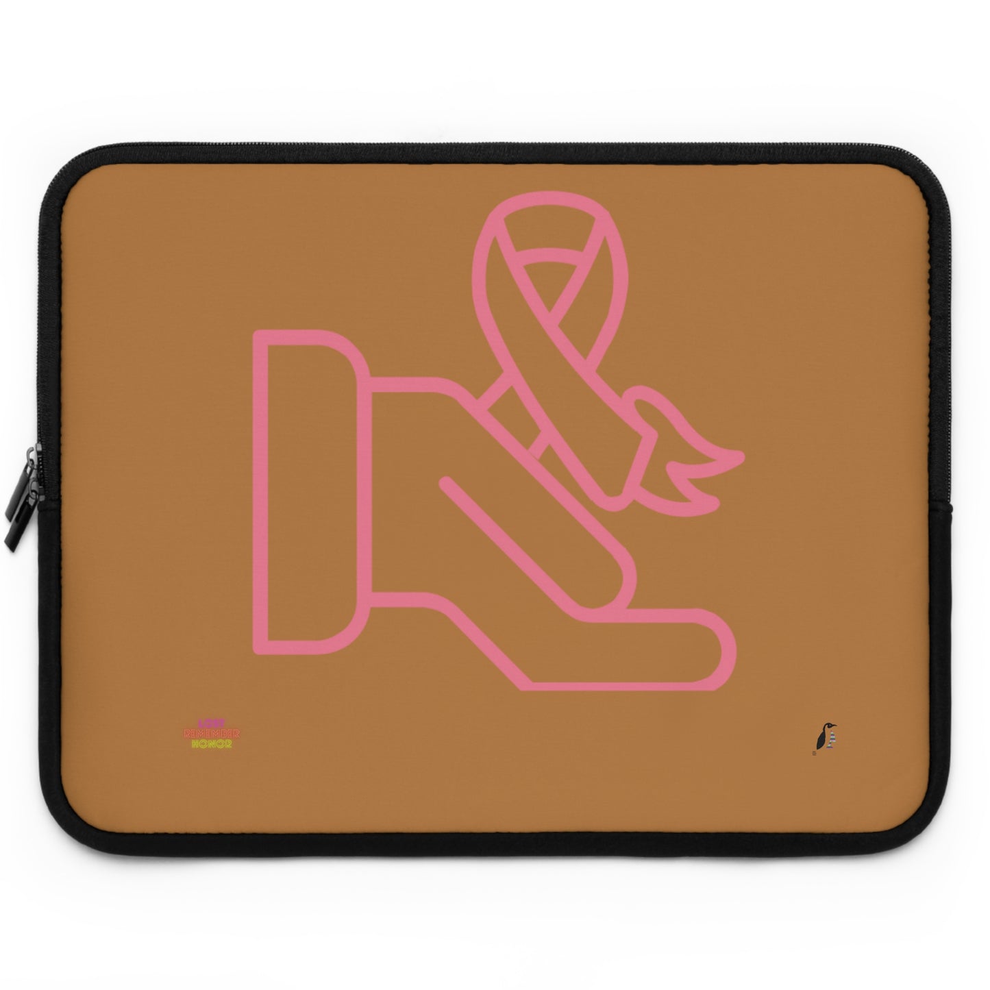 Laptop Sleeve: Fight Cancer Lite Brown