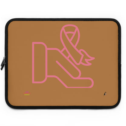 Laptop Sleeve: Fight Cancer Lite Brown