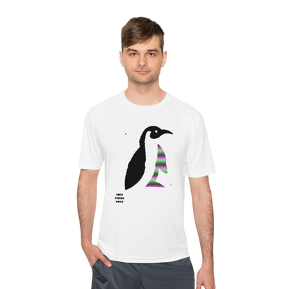 Moisture Wicking Tee: Crazy Penguin World Logo #1