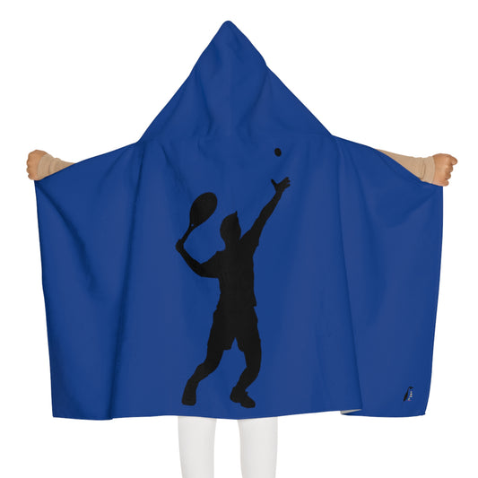 Youth Hooded Towel: Tennis Dark Blue