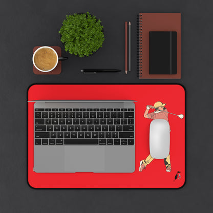 Desk Mat: Golf Red