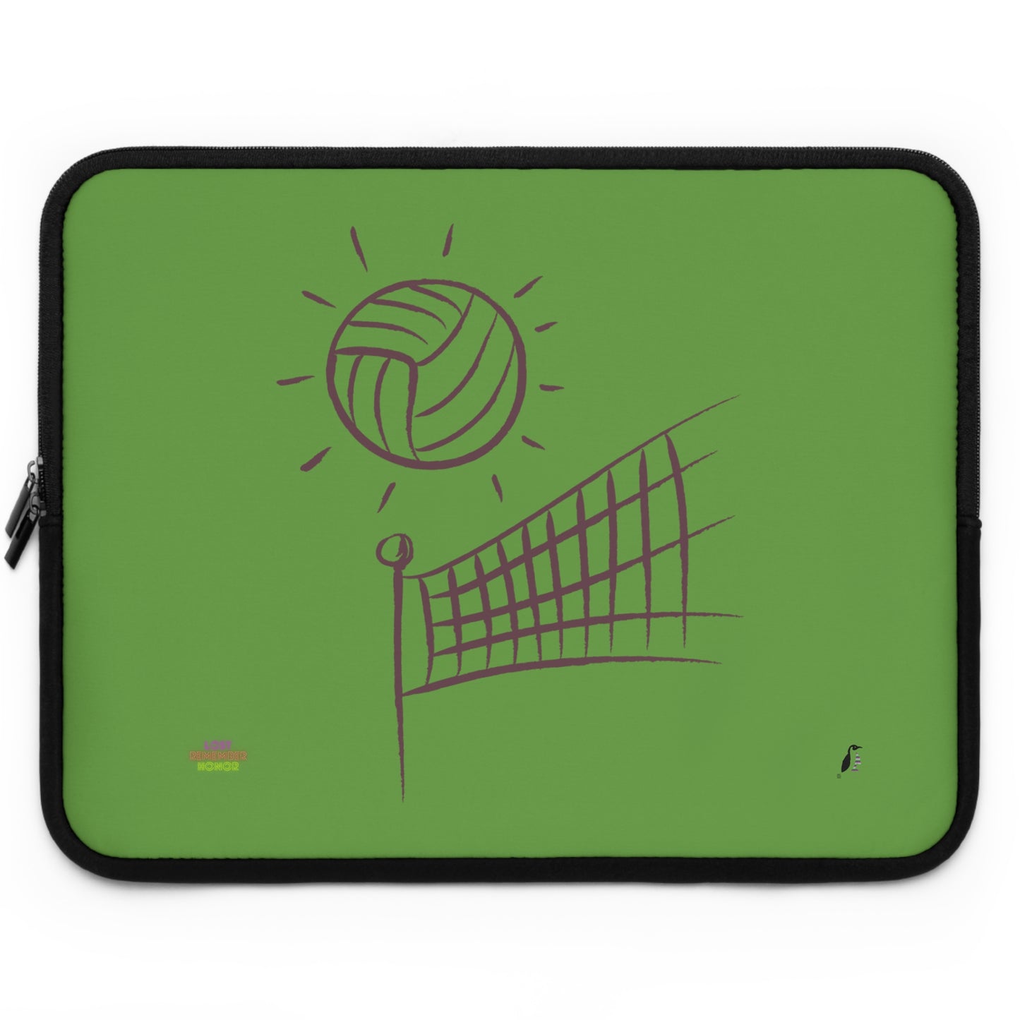 Laptop Sleeve: Volleyball Green