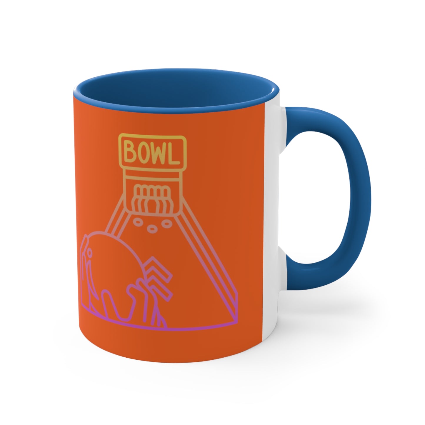 Accent Coffee Mug, 11oz: Bowling Orange