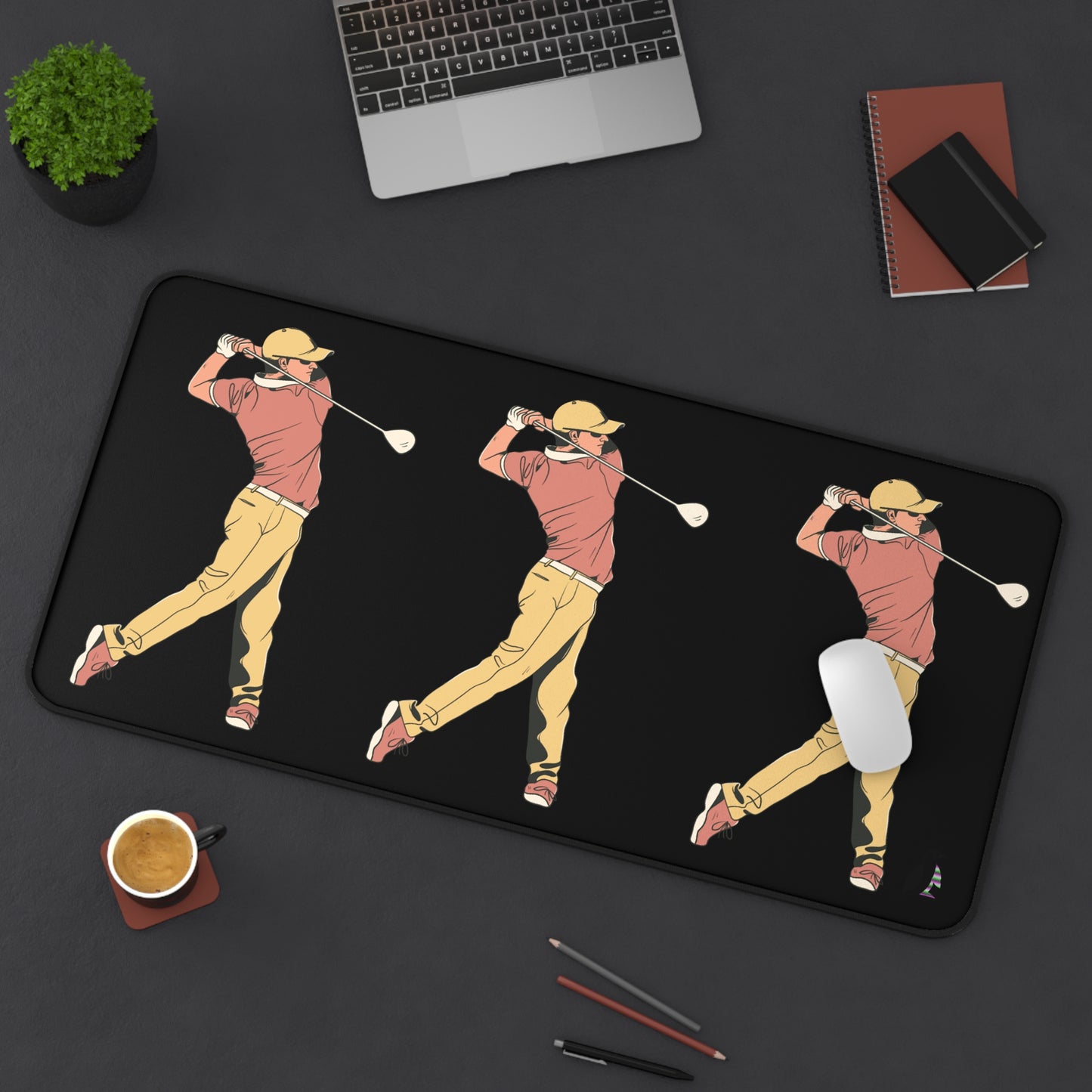 Desk Mat: Golf Black