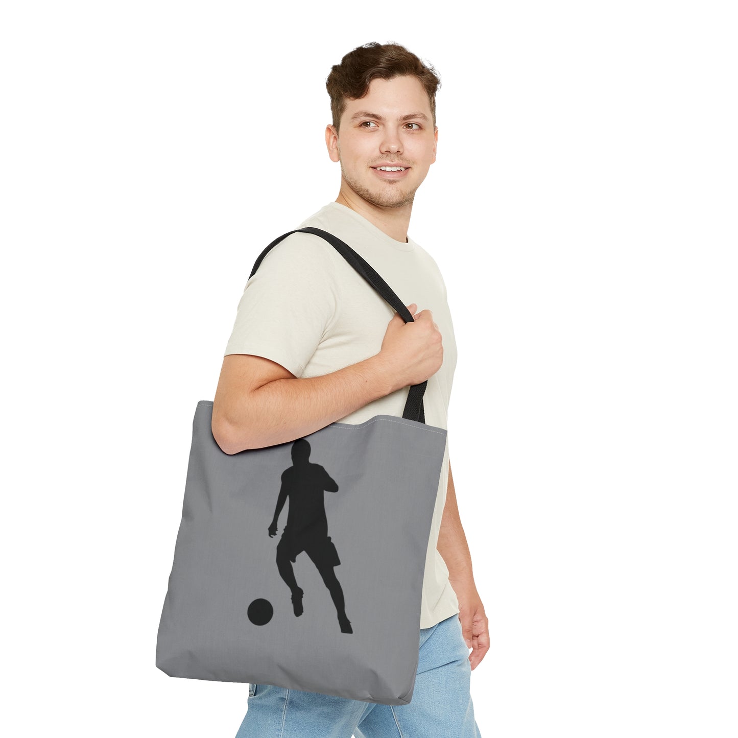 Tote Bag: Soccer Grey