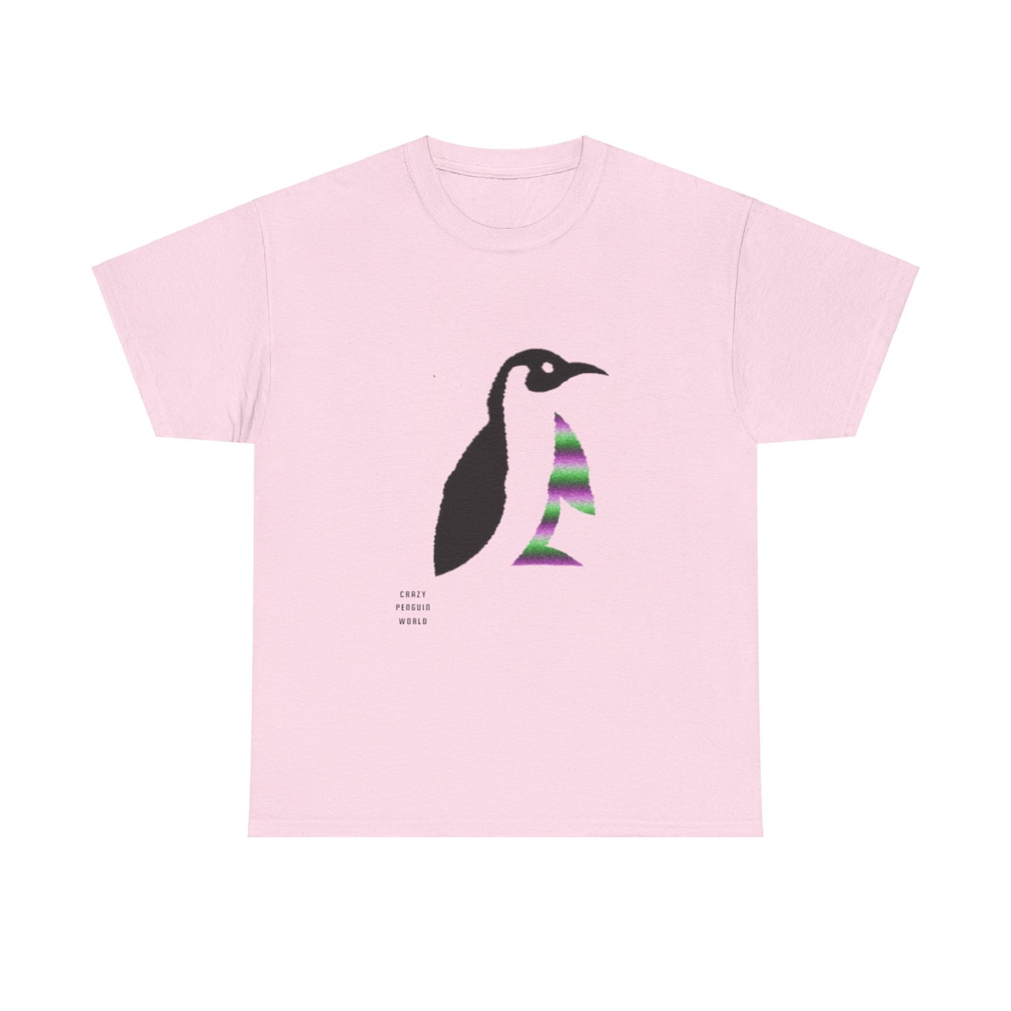 Heavy Cotton Tee: Crazy Penguin World Logo #3