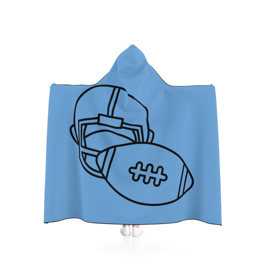 Hooded Blanket: Football Lite Blue