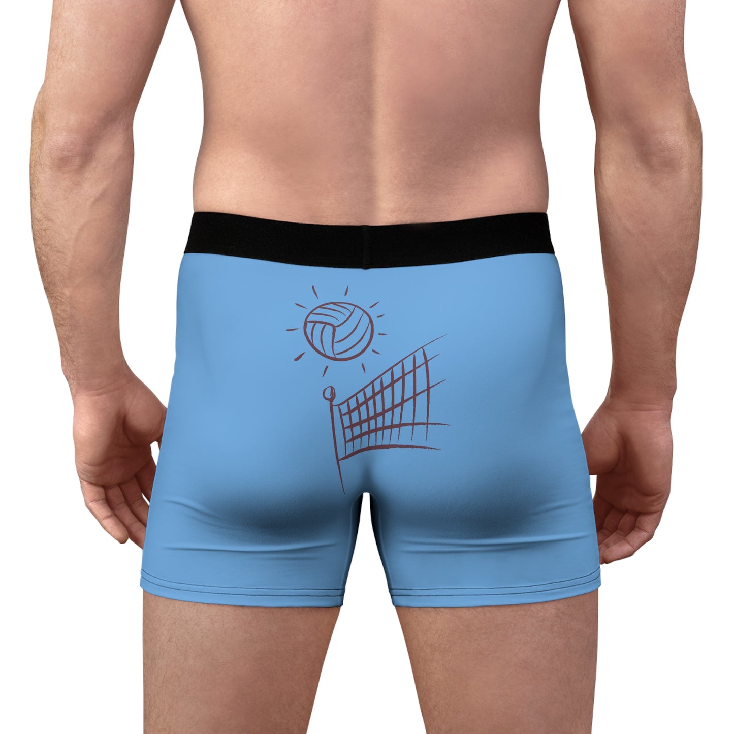 Men's Boxer Briefs: Volleyball Lite Blue