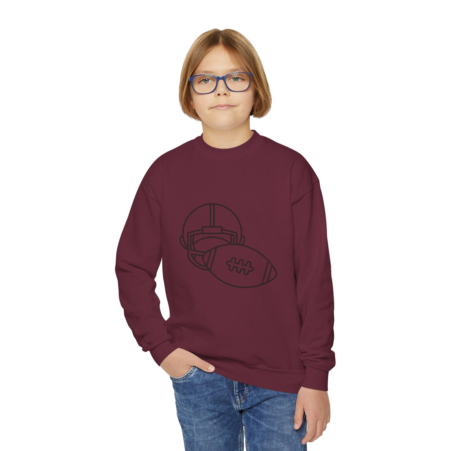 Youth Crewneck Sweatshirt: Football