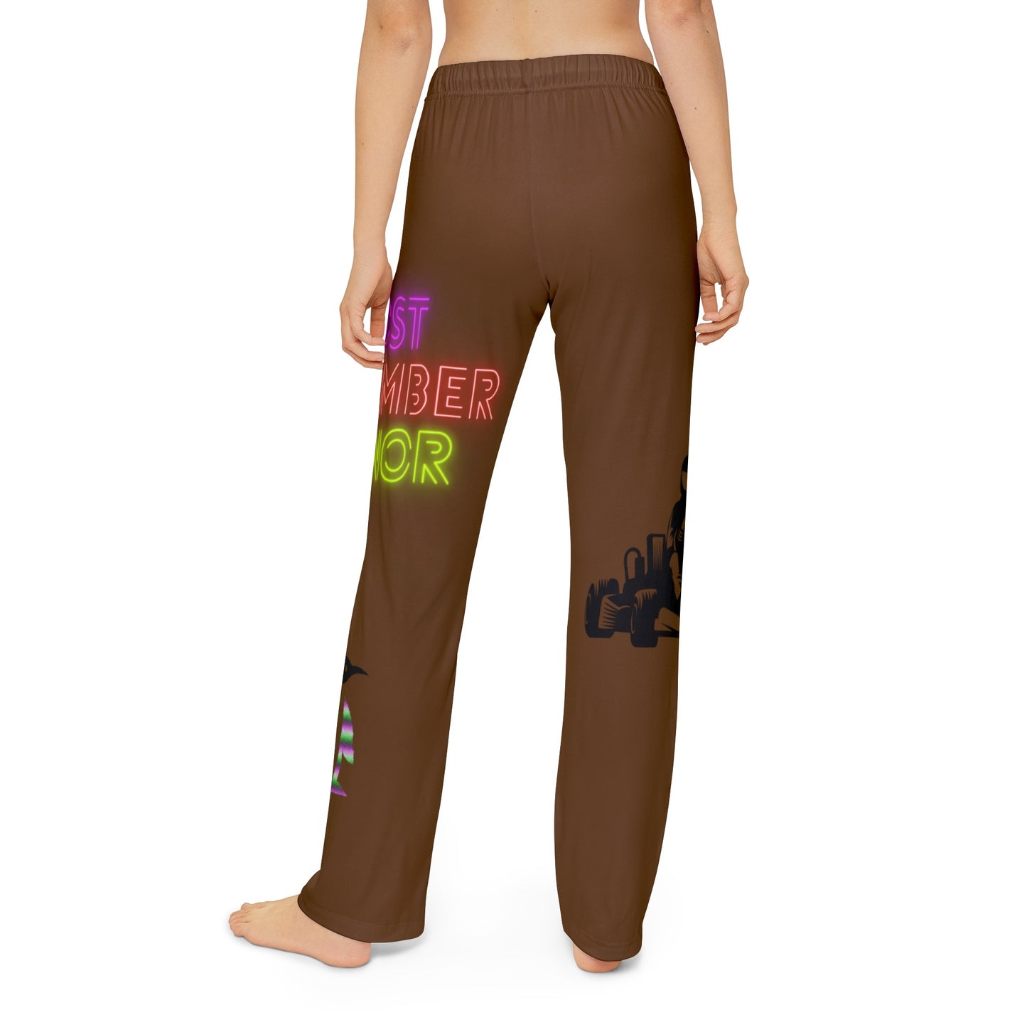 Kids Pajama Pants: Racing Brown