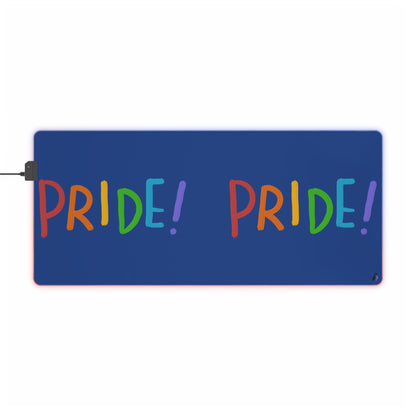 LED Gaming Mouse Pad: LGBTQ Pride Dark Blue