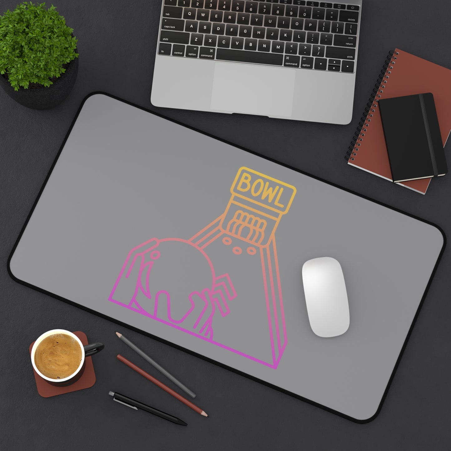 Desk Mat: Bowling Grey