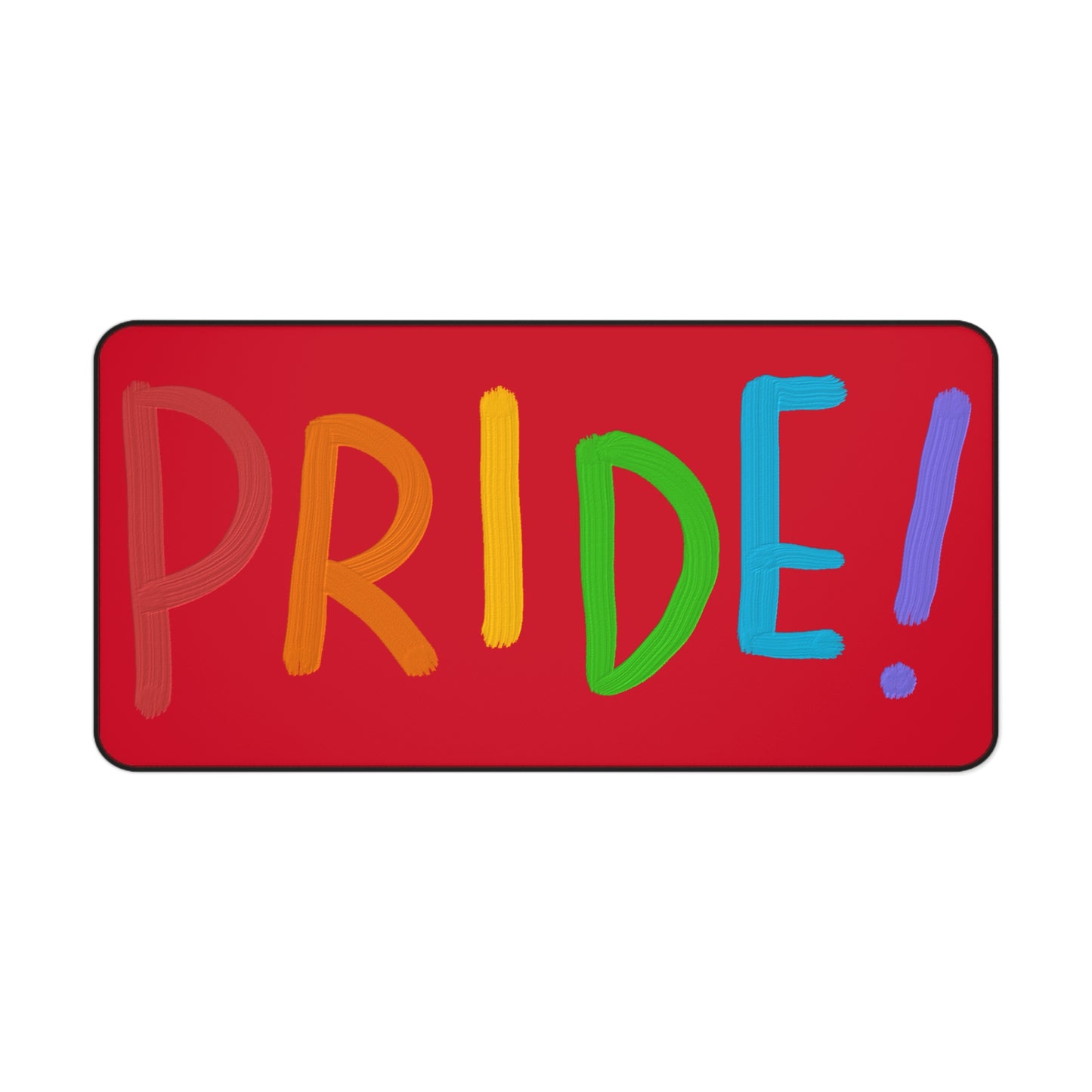 Desk Mat: LGBTQ Pride Dark Red