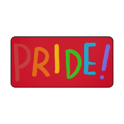 Desk Mat: LGBTQ Pride Dark Red