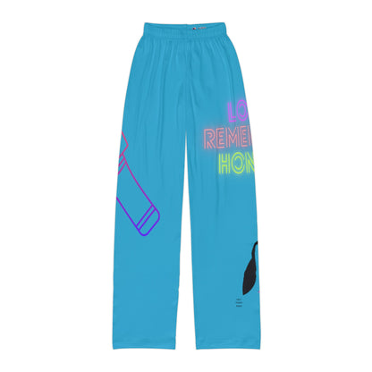 Kids Pajama Pants: Music Turquoise