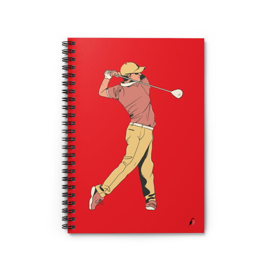 Spiral Notebook - Ruled Line: Golf Red