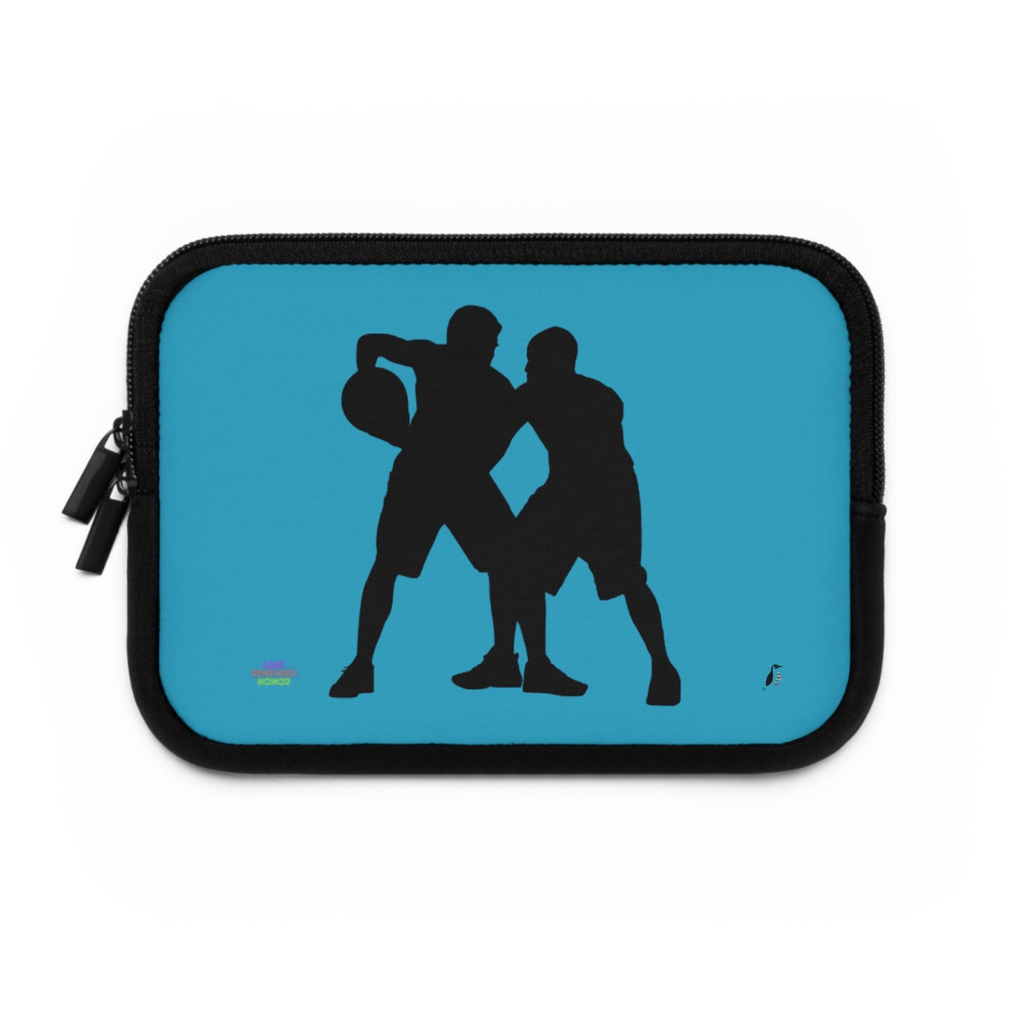 Laptop Sleeve: Basketball Turquoise