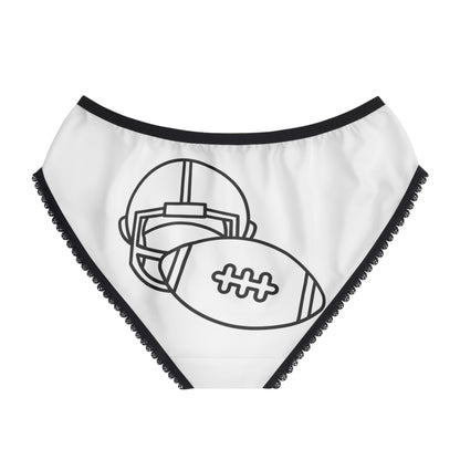 Women's Briefs: Football White