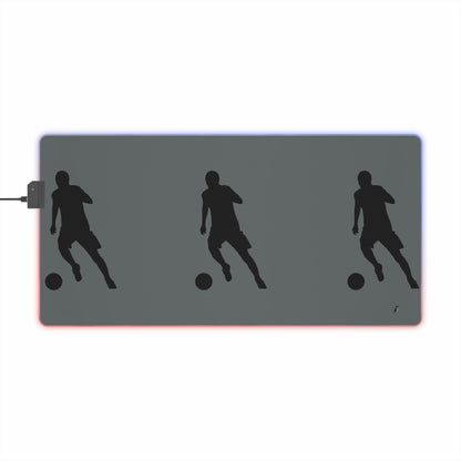 LED Gaming Mouse Pad: Soccer Dark Grey