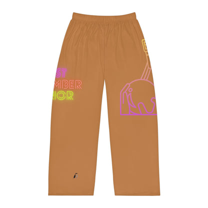 Men's Pajama Pants: Bowling Lite Brown