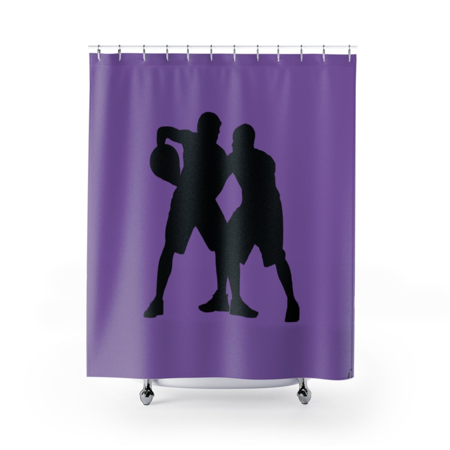 Shower Curtains: #1 Basketball Lite Purple