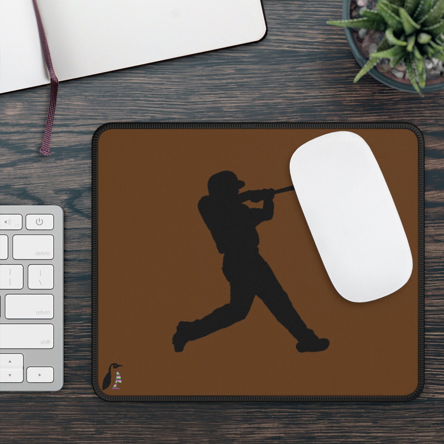 Gaming Mouse Pad: Baseball Brown