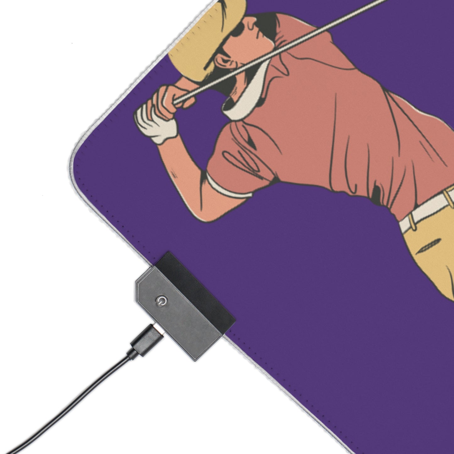 LED Gaming Mouse Pad: Golf Purple