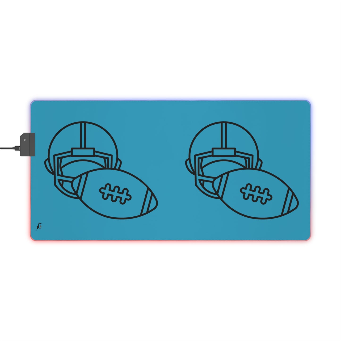 LED Gaming Mouse Pad: Football Turquoise