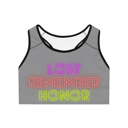 Sports Bra: Lost Remember Honor Grey