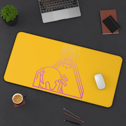 Desk Mat: Bowling Yellow