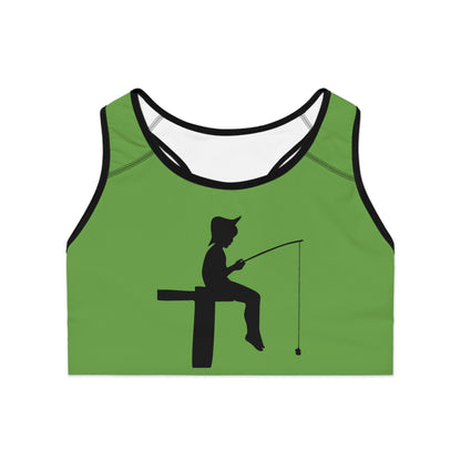 Sports Bra: Fishing Green