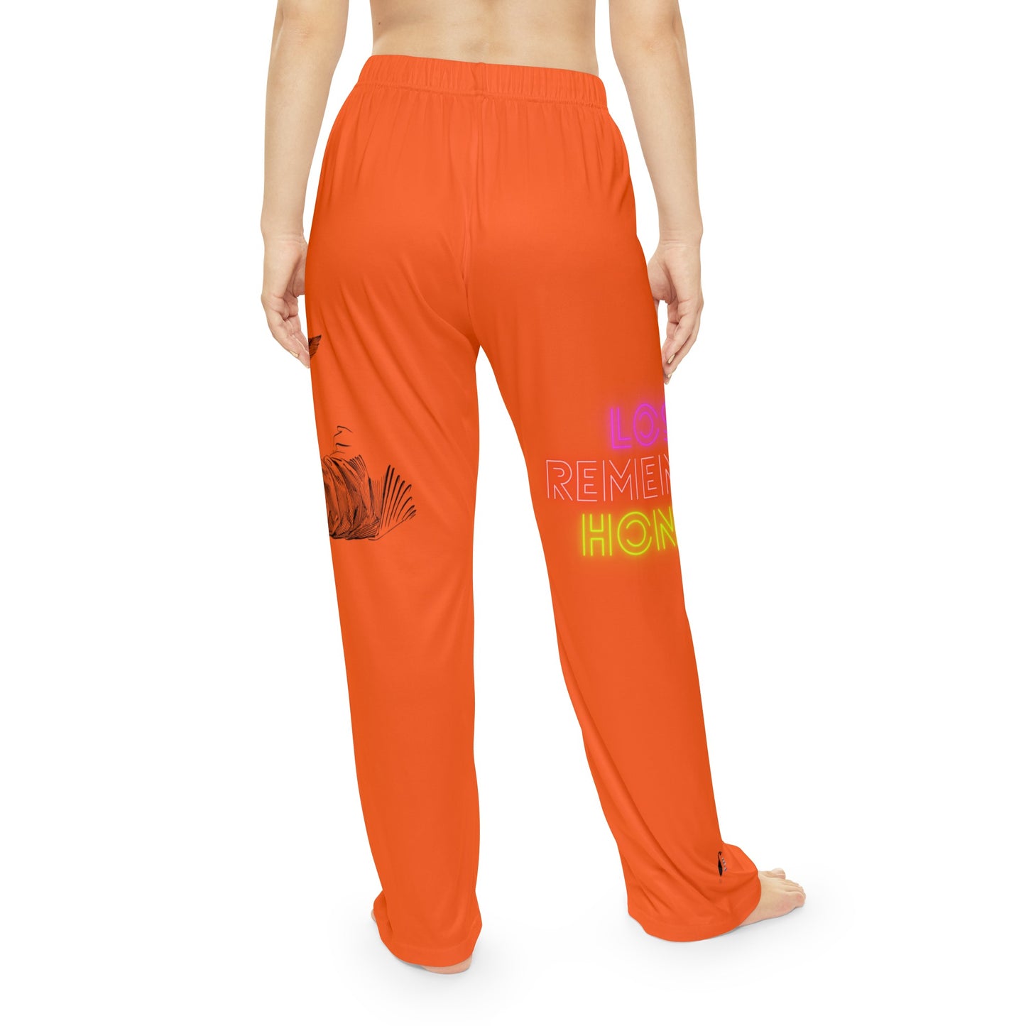 Women's Pajama Pants: Writing Orange