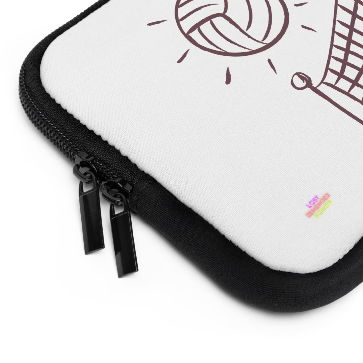 Laptop Sleeve: Volleyball White