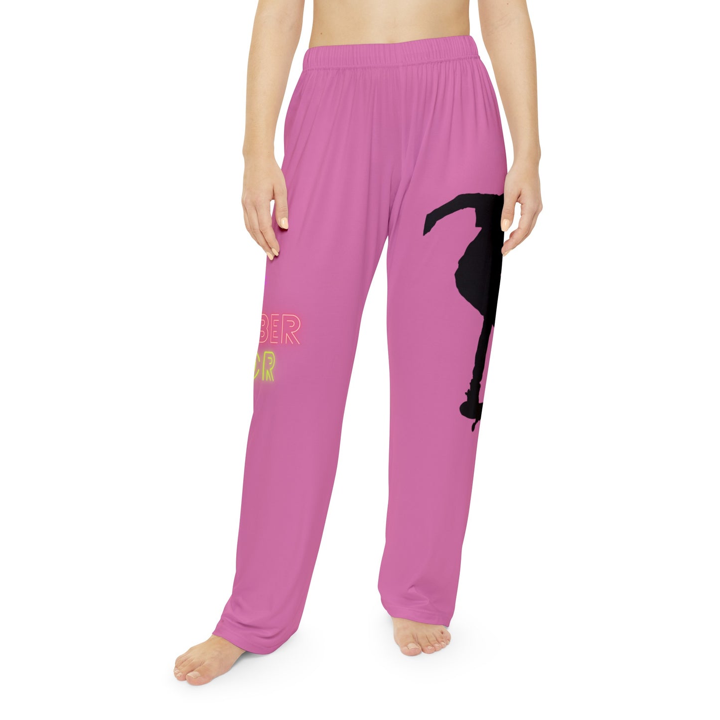 Pambabaeng Pajama Pants: Skateboarding Lite Pink