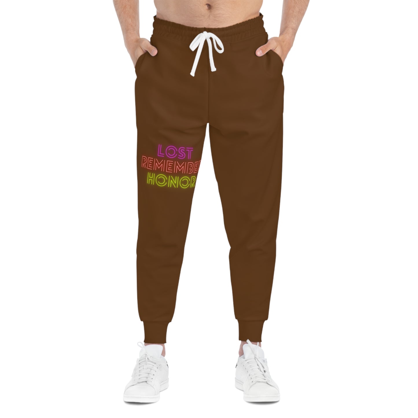 Athletic Joggers: Lost Remember Honor Brown