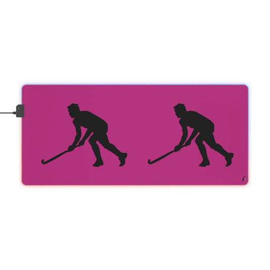 LED Gaming Mouse Pad: Hockey Pink