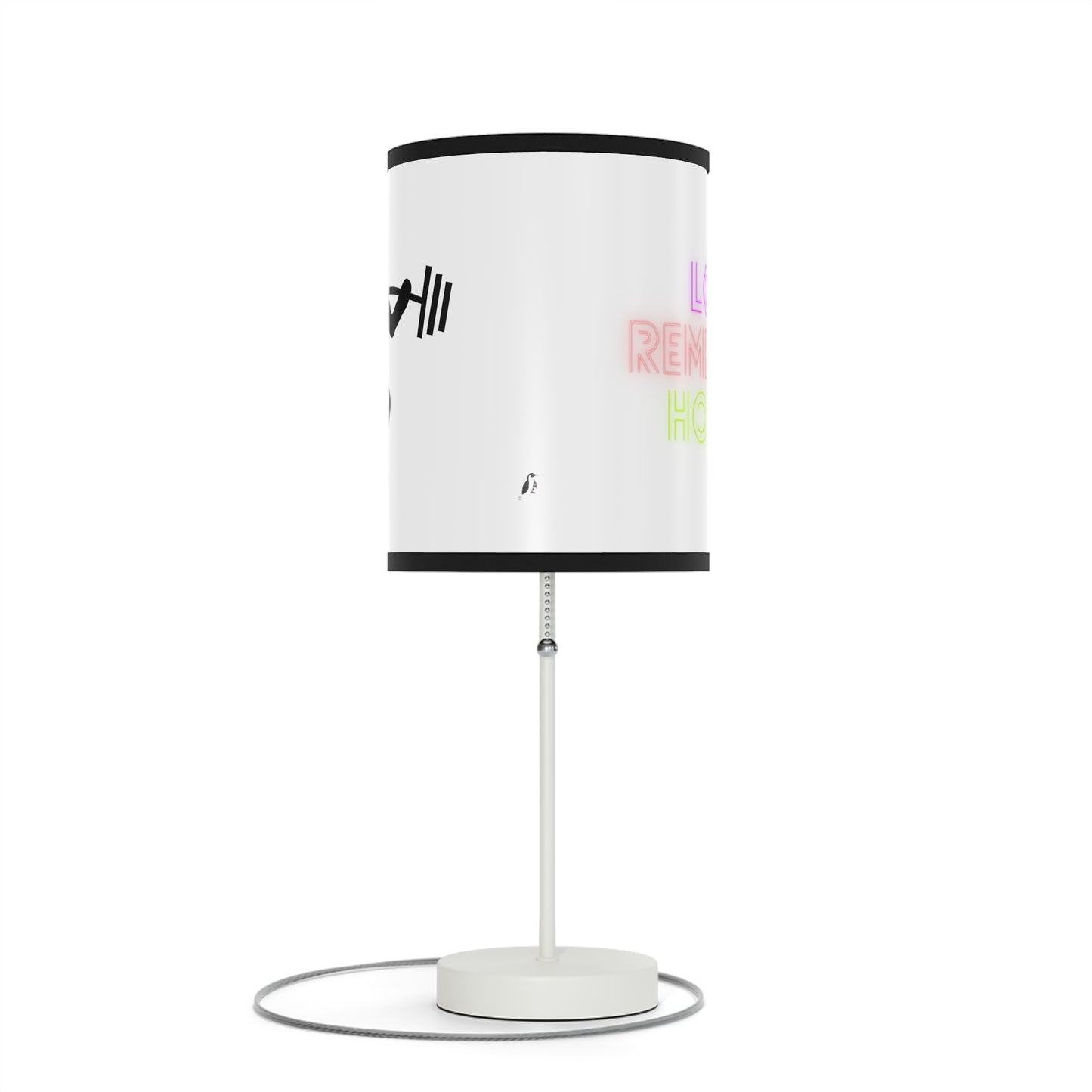 Lamp on a Stand, US|CA plug: Weightlifting White